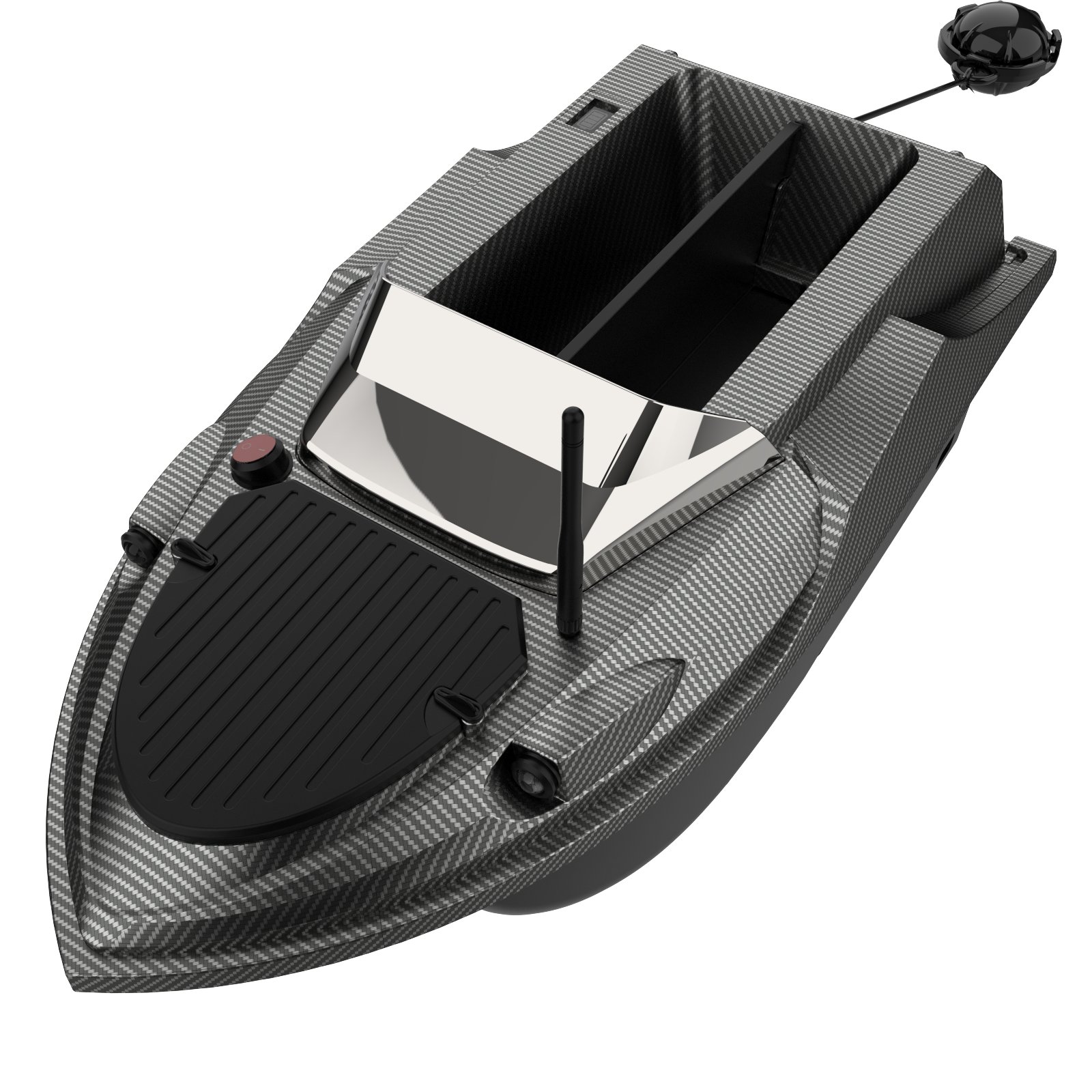 Flytec New Carbon Fiber V080 12V High Speed RC Bait Boat With Gps and Sonar Fish Finder 180 Positioning Points Fishing Bait Boat