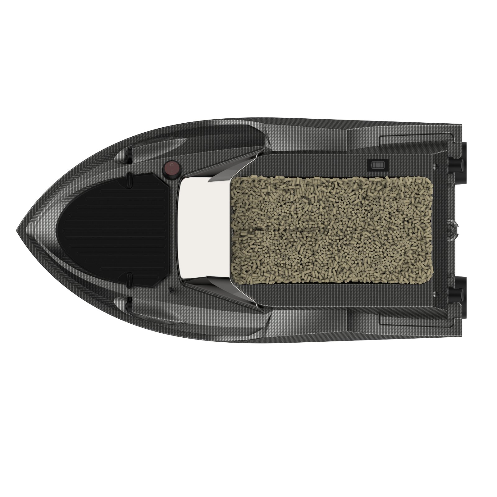 Flytec New Carbon Fiber V080 12V High Speed RC Bait Boat With Gps and Sonar Fish Finder 180 Positioning Points Fishing Bait Boat