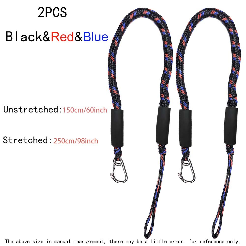 4/5/6ft 2200lbs Bungee Dock Line Bungee Mooring Rope with Foam Float and 316/304 Stainless Steel Clip for Boats