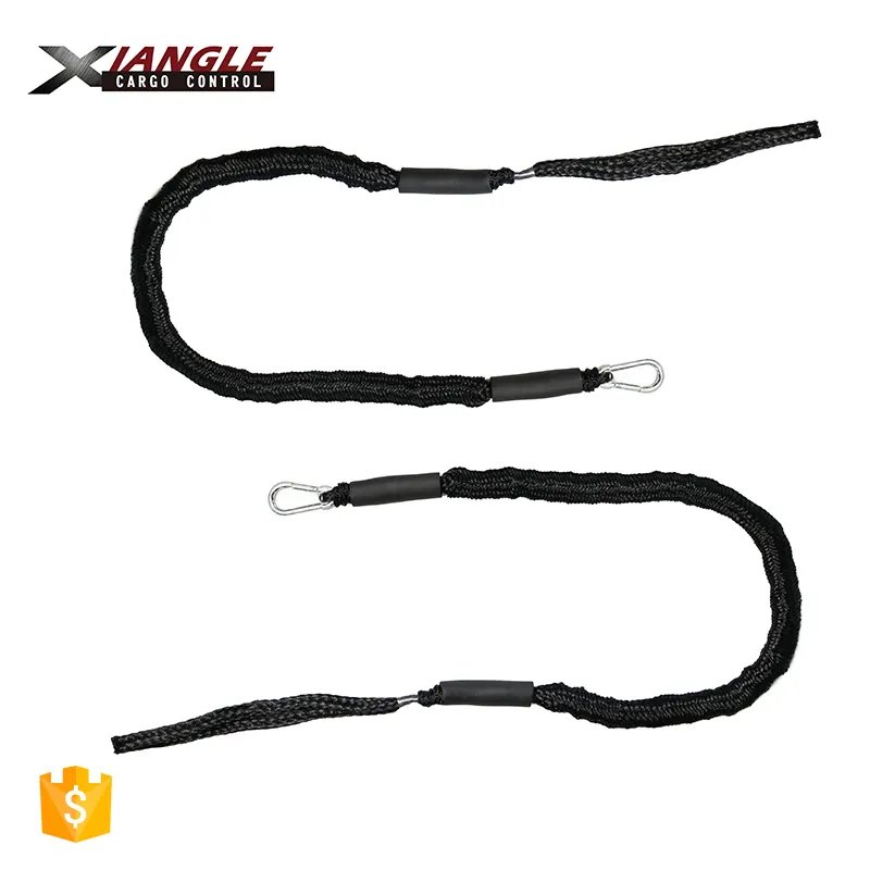 New Listing Marine Mooring Rope 2 Pack PWC Anchor Boat Bungee Dock Lines for Boats with Stainless Carabiner Hook