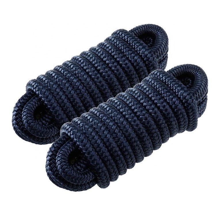 Factory Price Popular Dock Lines 1 Inch 1/2 Inch Anchor Rope Nylon/Polyester Double Braided Marine Rope for Yachting