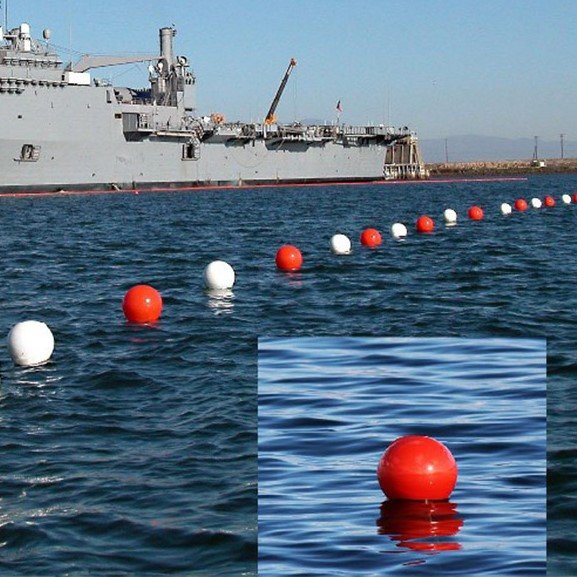 PE Marine Mooring Buoy Plastic Floating Ball with Pull Rings Boat Anchor Marker Buoy