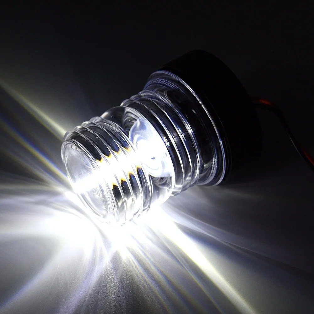 360 Degree All-round Marine Boat Yacht Signal Anchor Lamp Waterproof 12V-24V 33 LED Navigation Light for Pontoon Skiff