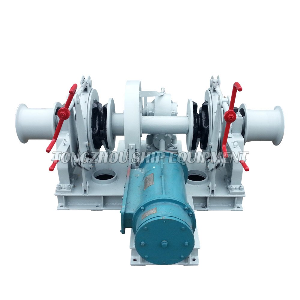 New Double Drum Winch Gasoline or Diesel Engine Powered Anchor Windlass Electric Factory Carbon Steel Cast Iron Etc 1 Years