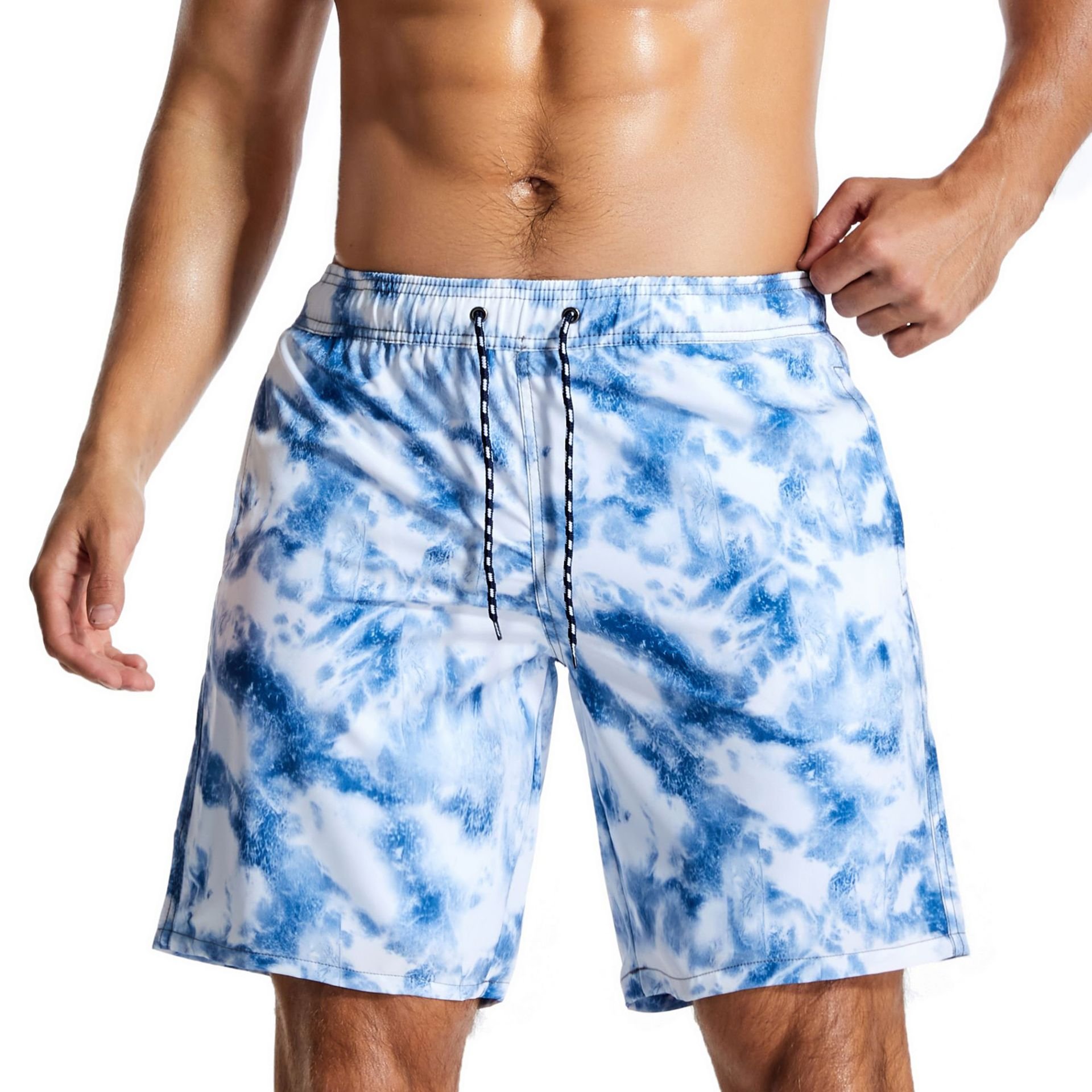 Mens Waterproof Pockets Compression Liner 2 in 1 Quick Dry Custom Logo Beach Shorts Swim Trunks