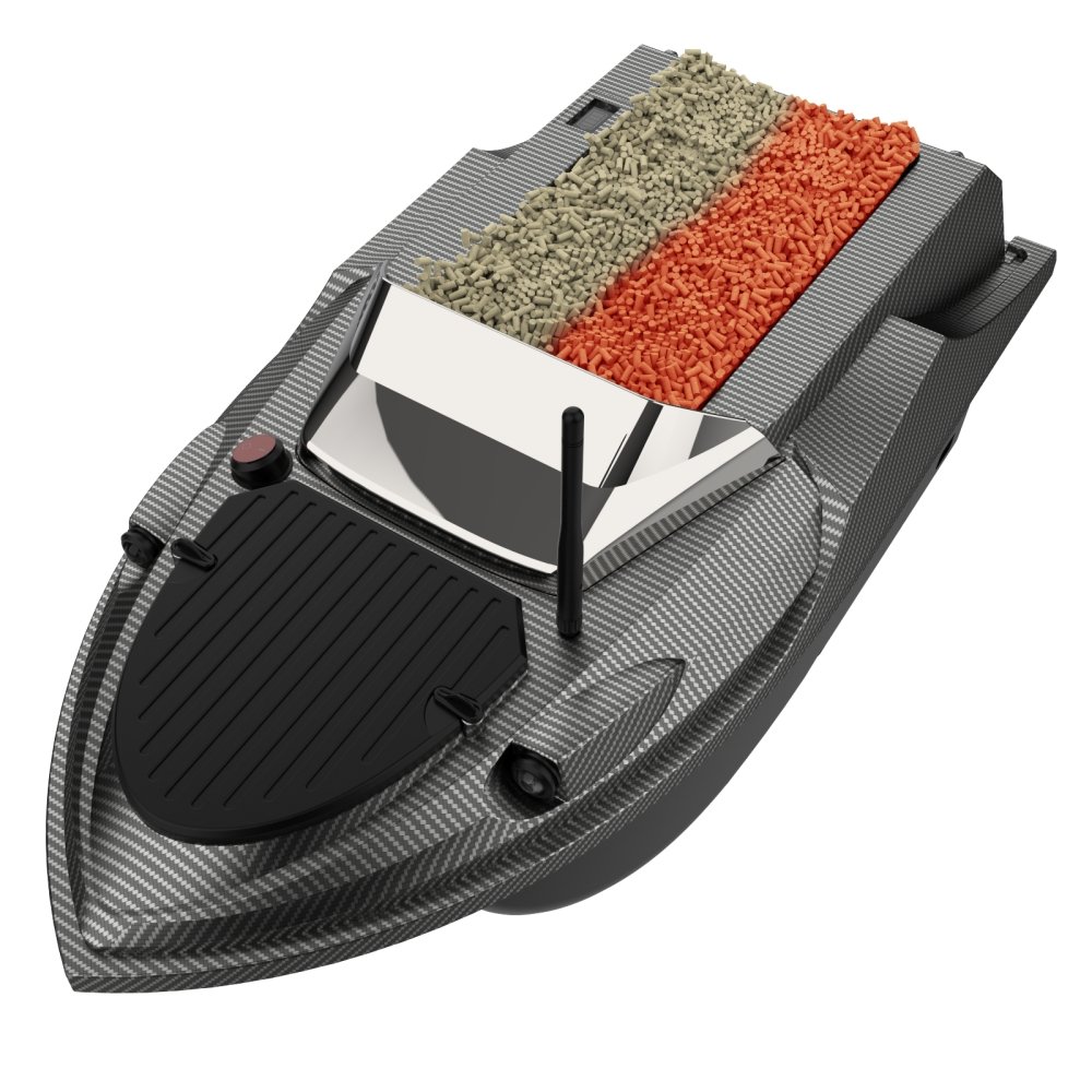 2025 Flytec V080 12V Motors Dual-Motor Strong Power Fishing Bait Boat GPS Fish Finder Sonar RC Carp Bait Boat Night Light
