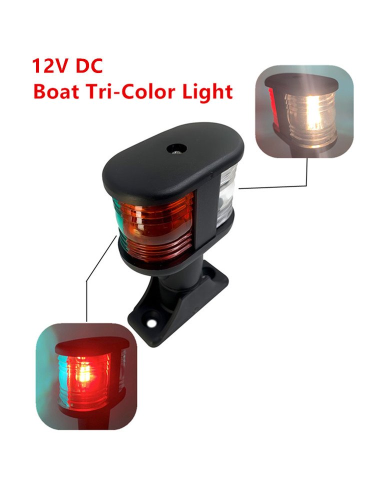 LED 12V Marine Yacht Ship Boat Red Green White Anchor Three Color Boat Navigation Lights