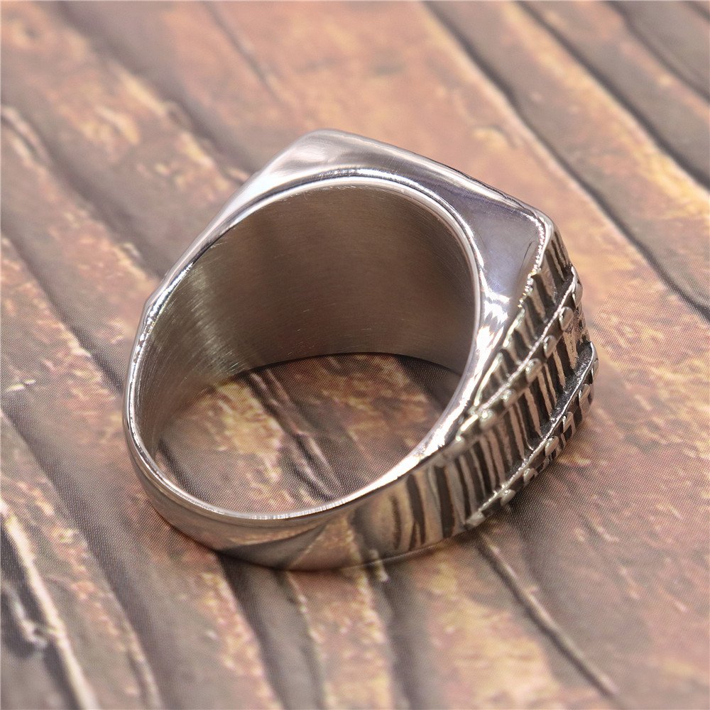 Wholesale Nordic Jewelry 316 Stainless Steel the Soul of the Viking Long Ship Anchor Sail Boat Rings for Men Women