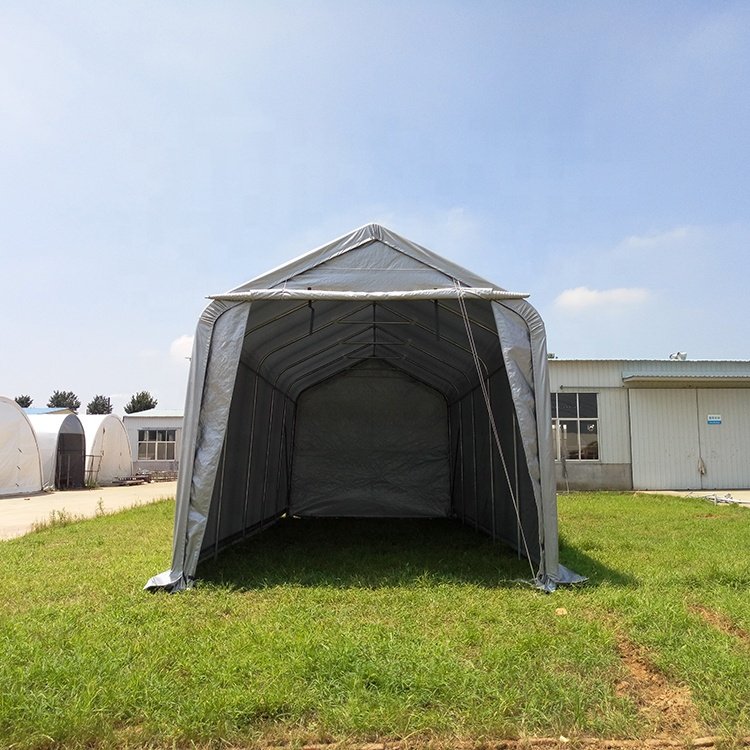 14'Wx33'Lx14'H PVC Tarp Temporary Storage Plastic Carport RV Shelter