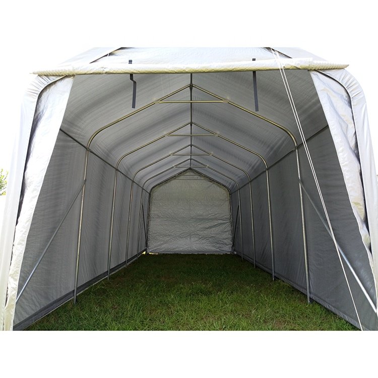14'Wx33'Lx14'H PVC Tarp Temporary Storage Plastic Carport RV Shelter