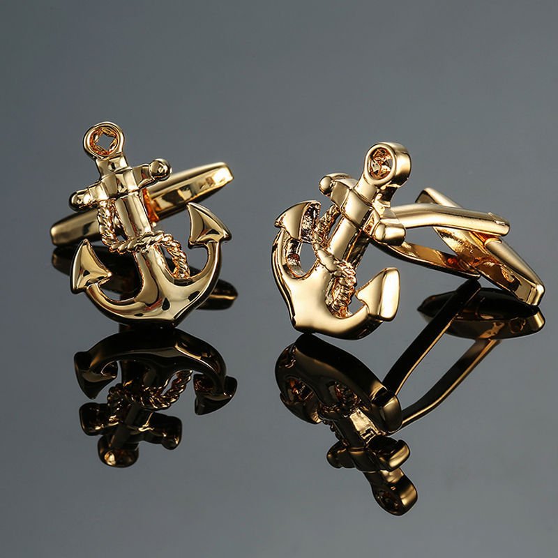 2023 New Arrival Navigation Cufflinks Pistol Bullet Aircraft Boat Anchor Rudder Cufflinks for Men Party