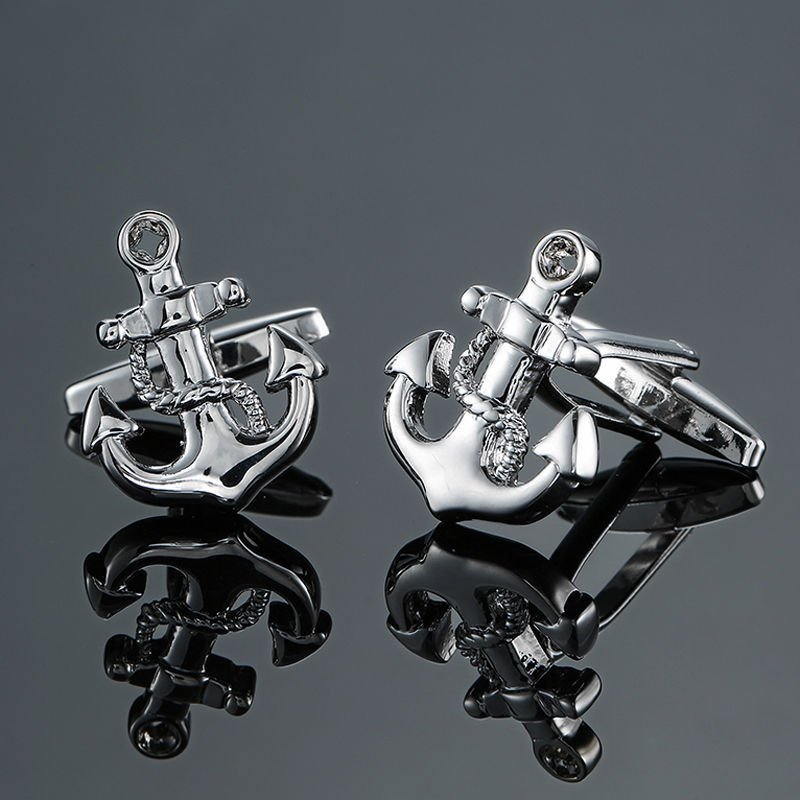 2023 New Arrival Navigation Cufflinks Pistol Bullet Aircraft Boat Anchor Rudder Cufflinks for Men Party
