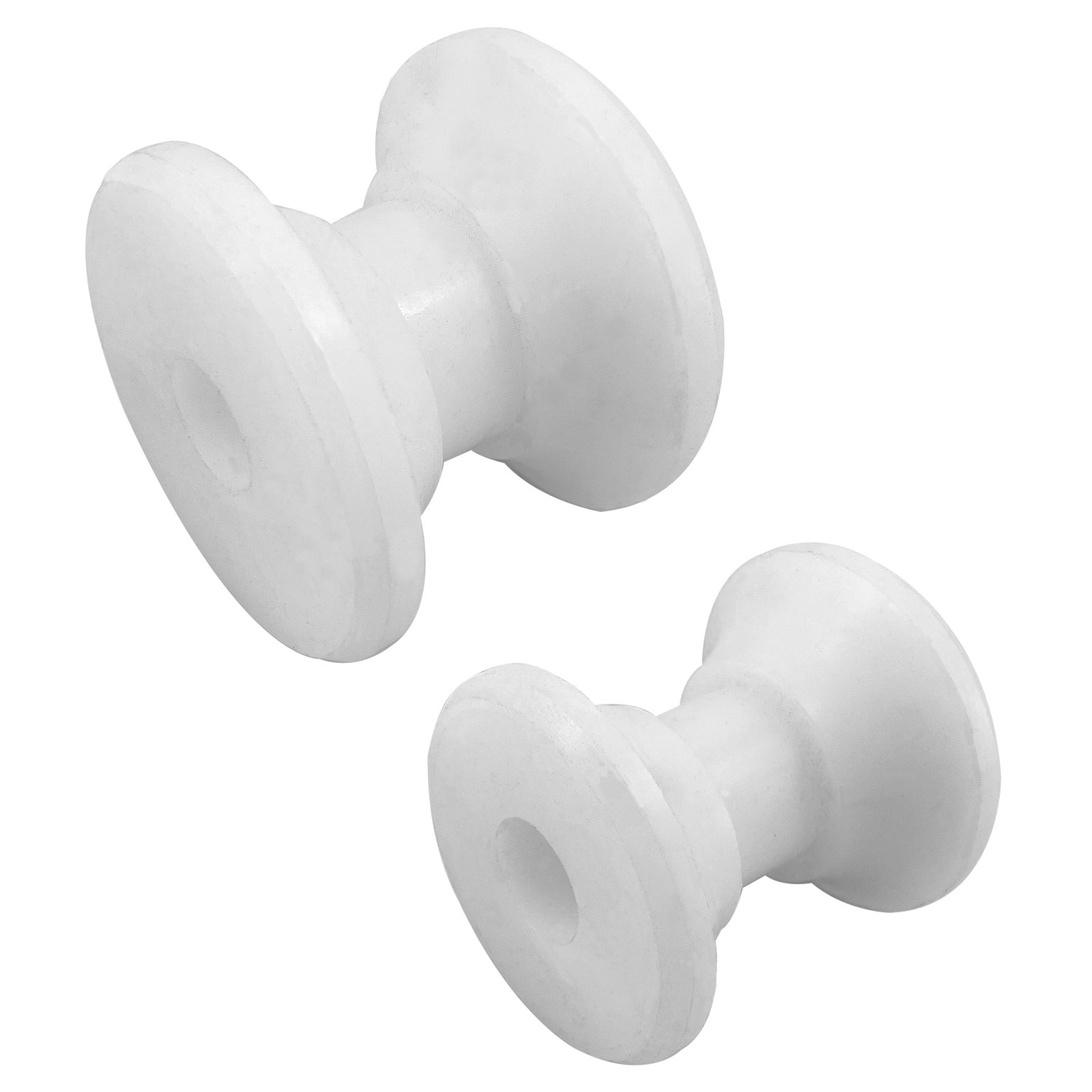 White Water White Delrin Bow Anchor Roller Replacement Wheels Bow Roller for Marines Boats Yachts Kayaks