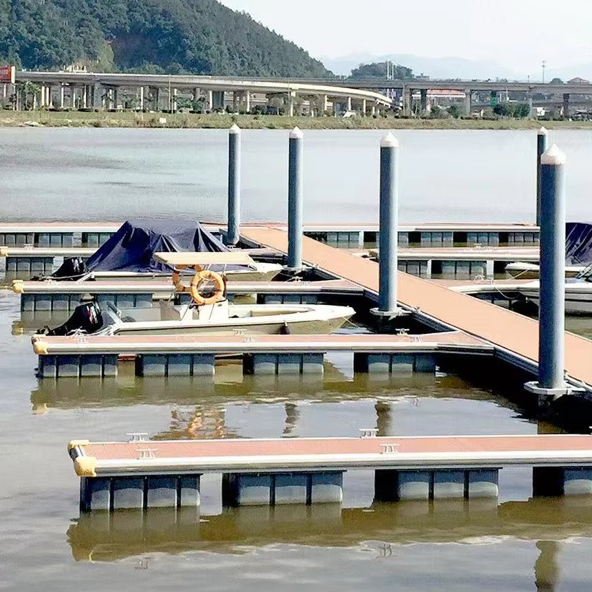 Top Quality Marine Yacht Jetty Aluminum Frame Floating Pontoon Dock Make in China