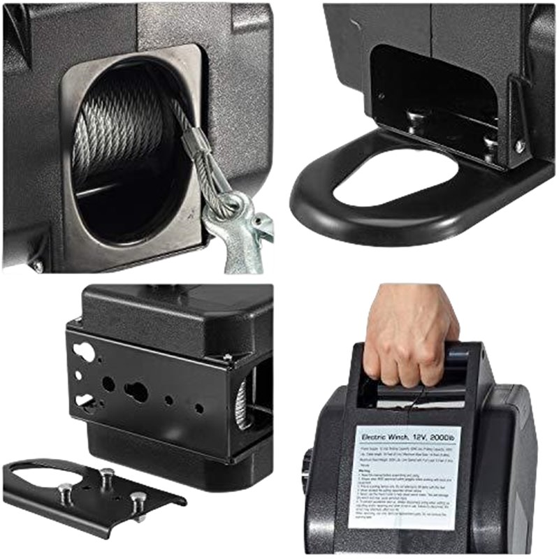 Portable 12v Electric Boat Winch for Pulling Boats, Stuck Vehicles and Other Heavy Items