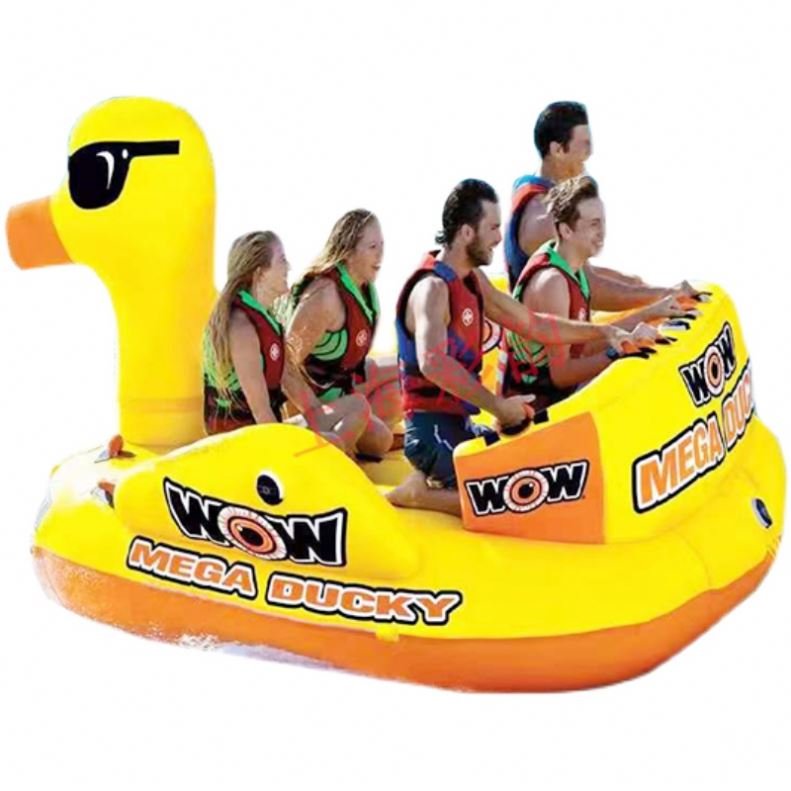 Durable Inflatable Flying Fish Towable Water Sport Boat for High-Speed Adventures in Lakes, Seas, and Pools