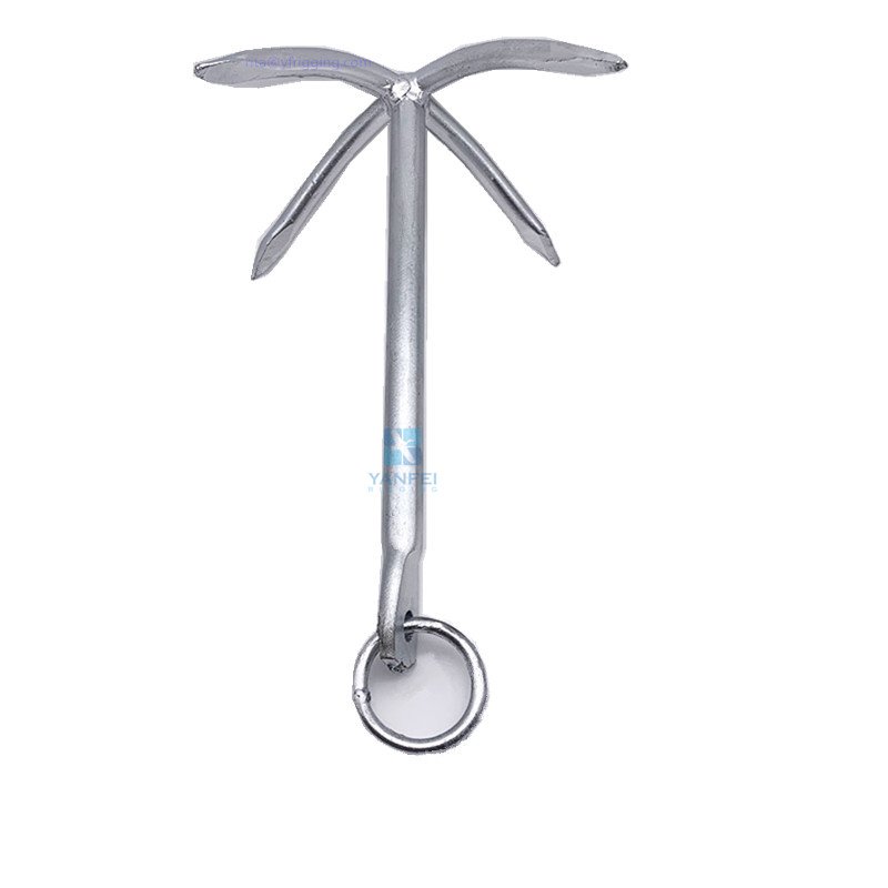 Marine Carbon Steel Galvanized Four Claws Anchor Grapnel Anchor, Five Claws Boat Anchor, Tour Flukes Anchor