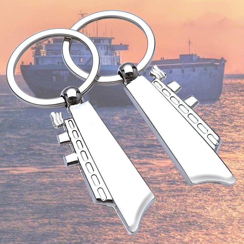 Creative Ship Multifunctional Sailboat Key Ring Navy Commemorative Gift Cruise Pendants Metal Beer Keychain Bottle Opener