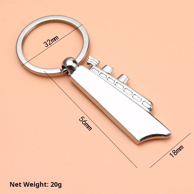 Creative Ship Multifunctional Sailboat Key Ring Navy Commemorative Gift Cruise Pendants Metal Beer Keychain Bottle Opener