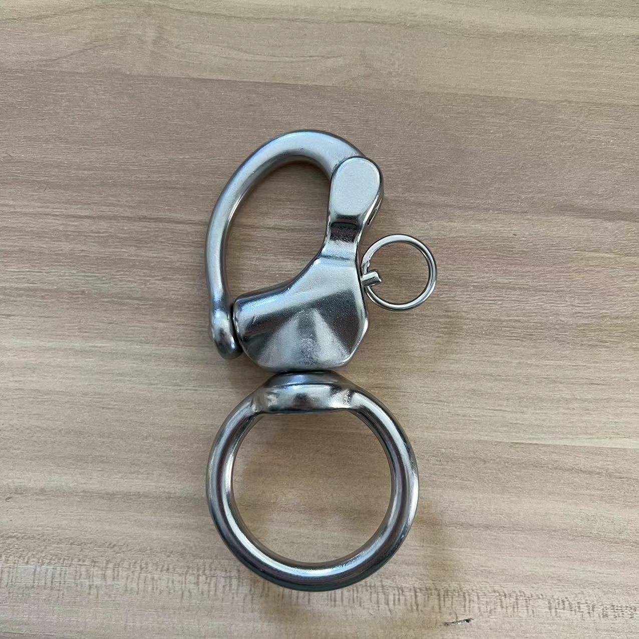 Mayitr 316 Stainless Steel Swivel Shackle for Marine Architectural Quick Release Boat Anchor Chain Eye Shackle Swivel Snap Hook