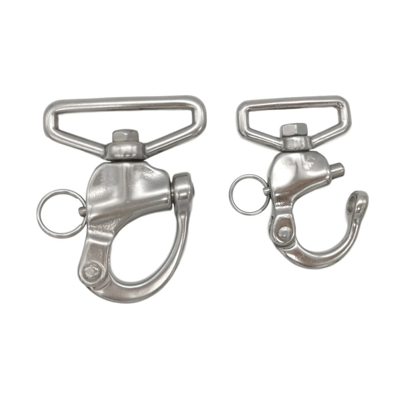 Mayitr 316 Stainless Steel Swivel Shackle for Marine Architectural Quick Release Boat Anchor Chain Eye Shackle Swivel Snap Hook
