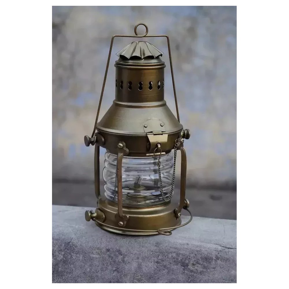 new iron Anchor Oil Lamp Leeds Burton Nautical Maritime 10" Ship Lantern Rustic Vintage Home DecorAntique Boat Lantern
