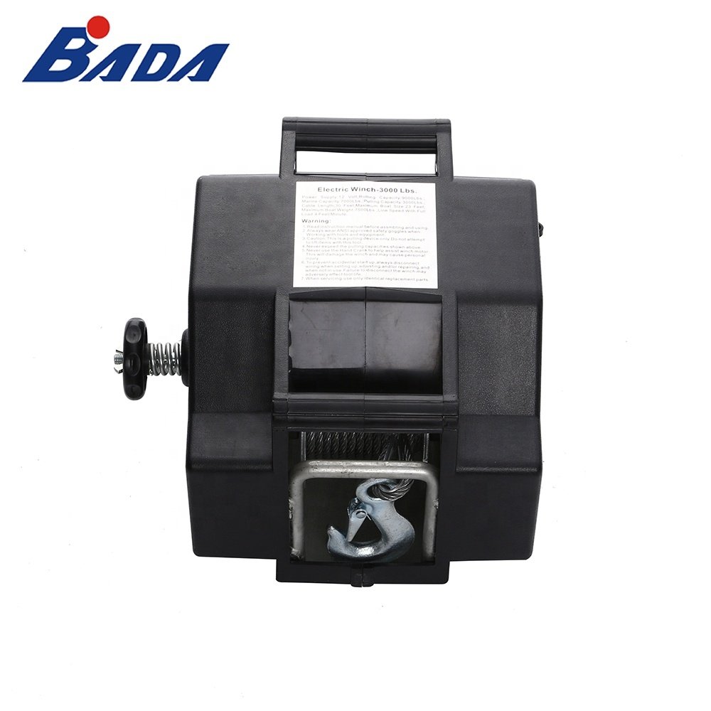 DW4 12V DC 50A Portable Power Construction Wire Rope Electric Anchor Boat Anchor Winch