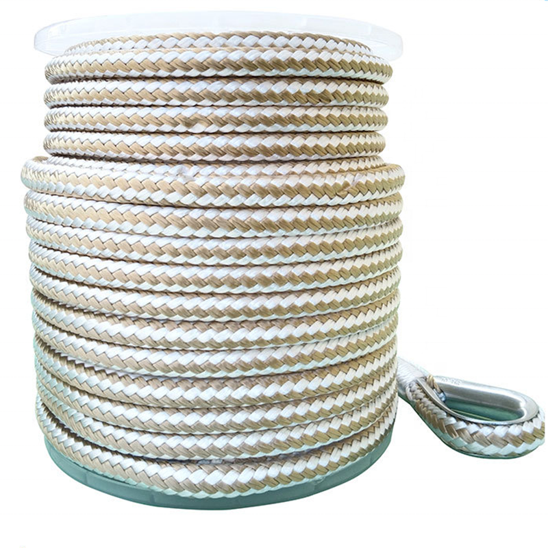 Sailing Rope Boat Parts Double Braided Rope Spliced on Both Ends Made of Nylon Polyester Used in Mooring Line Anchor Line Dock
