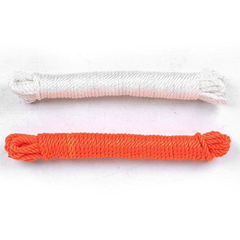 Hot Selling 6mm 3 Strands Twisted Anchor Line Rope Polypropylene Boat Mooring Rope Nylon Cotton Outdoor Marine Accessories