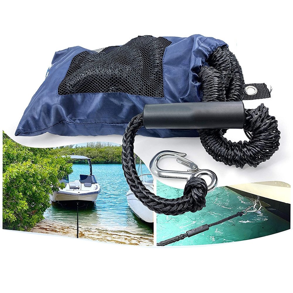 Kayak Boat Bungee Dock Lines Mooring PWC Dock Rope Mooring Line Boat Anchor Line Stretchable Docking Ropes
