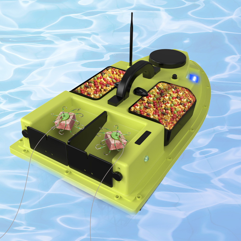 12V High Speed GPS Sonar Wireless Fish Finder Bait Boat 9 Switchable Fishing Ground 180 Anchor Points RC Bait Boat
