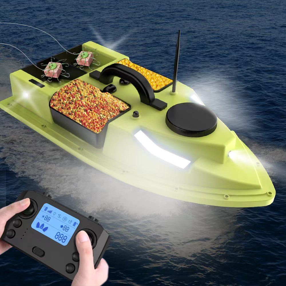 12V High Speed GPS Sonar Wireless Fish Finder Bait Boat 9 Switchable Fishing Ground 180 Anchor Points RC Bait Boat