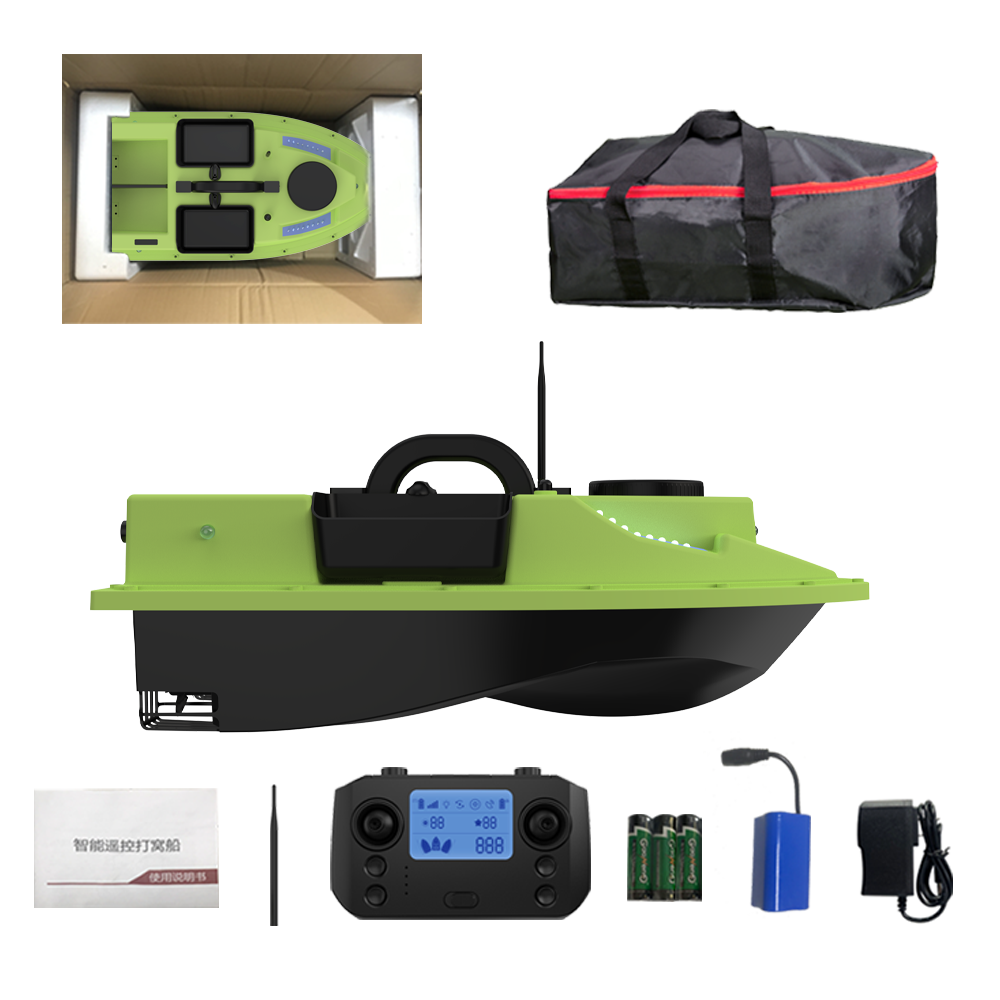 12V High Speed GPS Sonar Wireless Fish Finder Bait Boat 9 Switchable Fishing Ground 180 Anchor Points RC Bait Boat