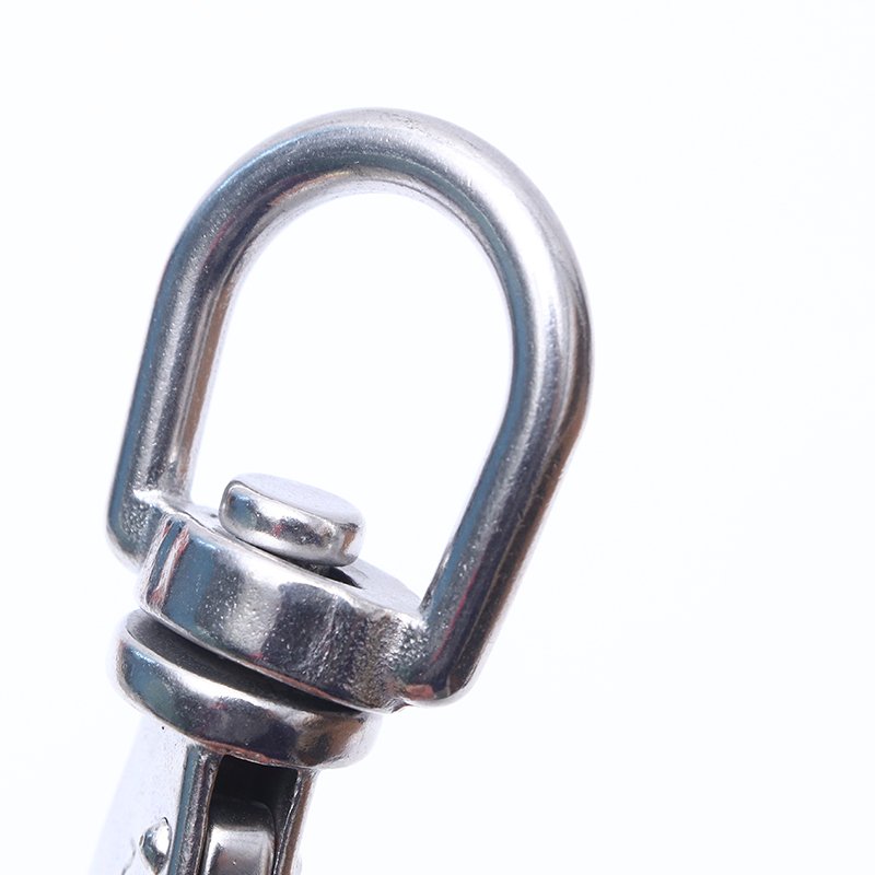 Stainless Steel 304 Grade #2 Swivel Eye Snap Carabiner Hook for Boat Anchor Ropes