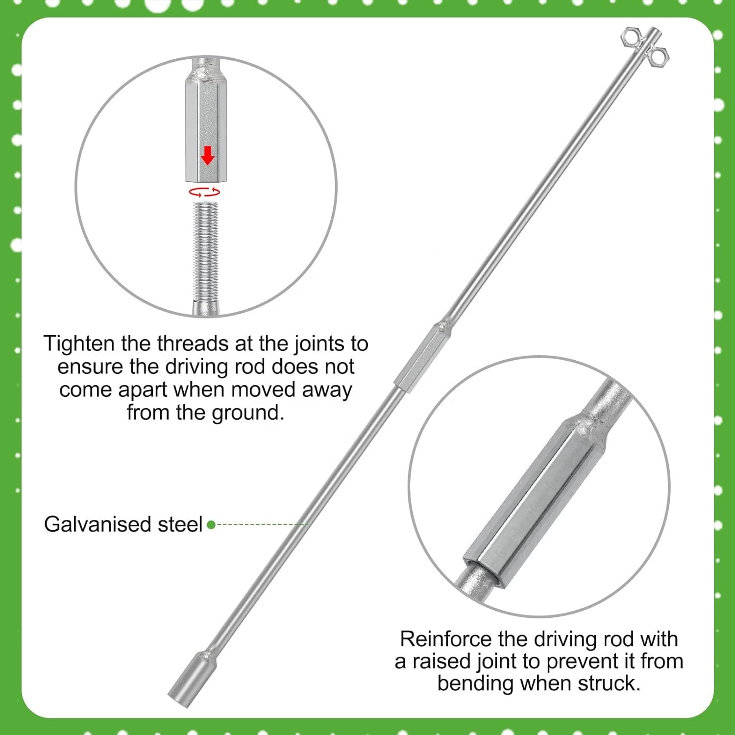 1/6" Galvanized Earth Anchor Cable Stakes Ground Shed Anchor For Greenhouse Carports Gazebo Tent Orchard
