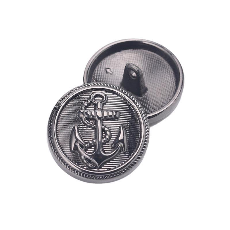 Metal Gold Silver Boat Anchor Ww2 Hand Sewing Shank Buttons for Garment Accessories