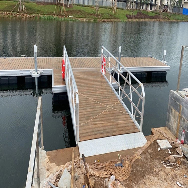 Floating Pier Aluminum Frame Structure Design Plastic Pontoon