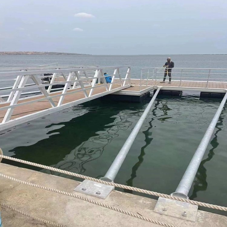 Floating Pier Aluminum Frame Structure Design Plastic Pontoon