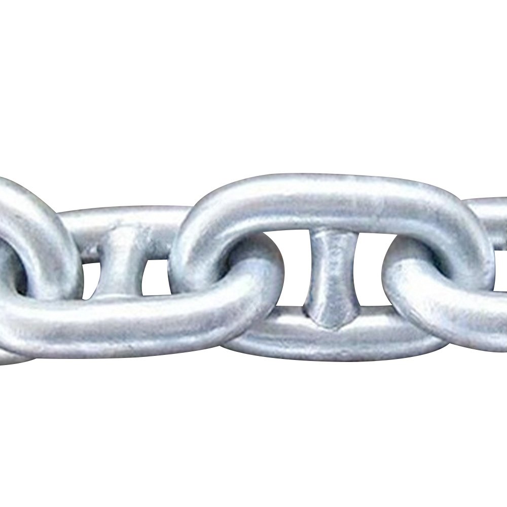 Marine Butt Welded Boat Anchor Chain Link With Stud for Vessels
