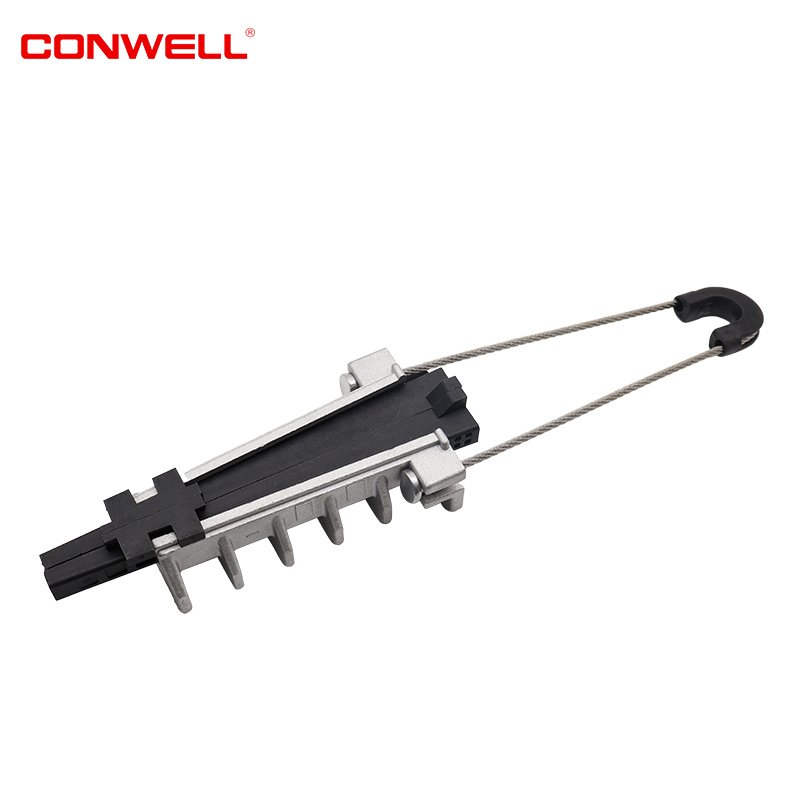 Optical Fiber Cable Fittings Aluminum Alloy Tension Clamp Wedge Type Anchor Clamp