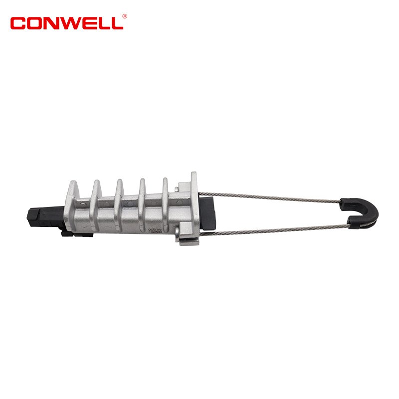 Optical Fiber Cable Fittings Aluminum Alloy Tension Clamp Wedge Type Anchor Clamp