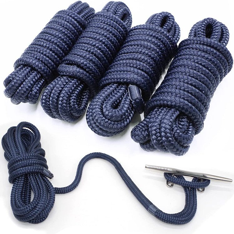 Wholesale Boat Sailing Use Double Braided Nylon Rope Marine Accessories Dock Line for Mooring
