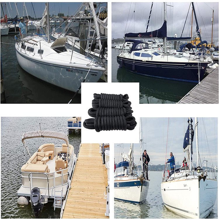 Wholesale Boat Sailing Use Double Braided Nylon Rope Marine Accessories Dock Line for Mooring