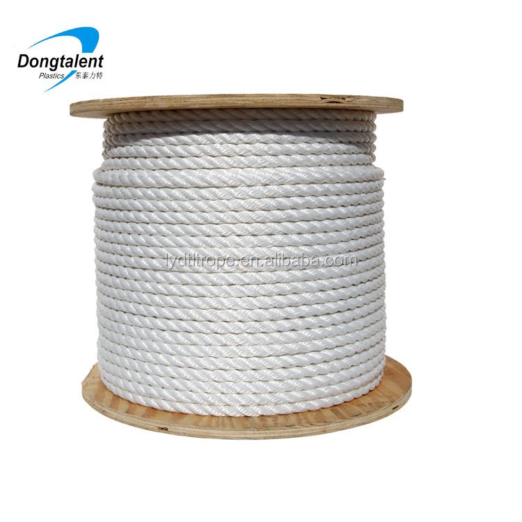 Manufacturer Boat Anchor Rope 3 Strand Plastic Twisted Rope Polyester/PP/Nylon Multifilament Soft Packaging Rope for Marine Use
