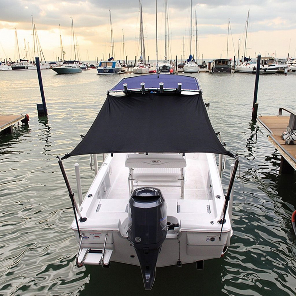 HOMFUL Boat T-Top Shade Bimini Top Extension Marine Boat T-Top Shade