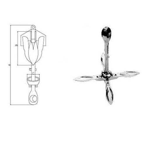 Marine Hardware 316 Claw Boat Yacht Mooring Stainless Steel Carbon Steel Galvanized Anchor for Boats