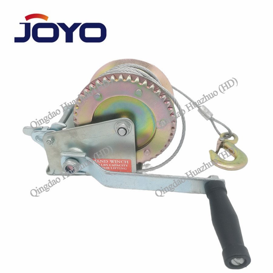 Hand Winches Hand Crank Boat Portable Cable Pulling Winch Cable Puller with Wire Rope or Strap,ISO9001:2015...