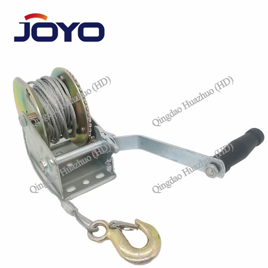 Hand Winches Hand Crank Boat Portable Cable Pulling Winch Cable Puller with Wire Rope or Strap,ISO9001:2015...