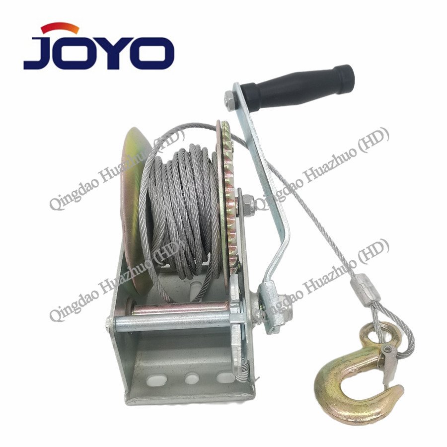 Hand Winches Hand Crank Boat Portable Cable Pulling Winch Cable Puller with Wire Rope or Strap,ISO9001:2015...