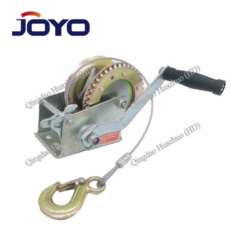 Hand Winches Hand Crank Boat Portable Cable Pulling Winch Cable Puller with Wire Rope or Strap,ISO9001:2015...